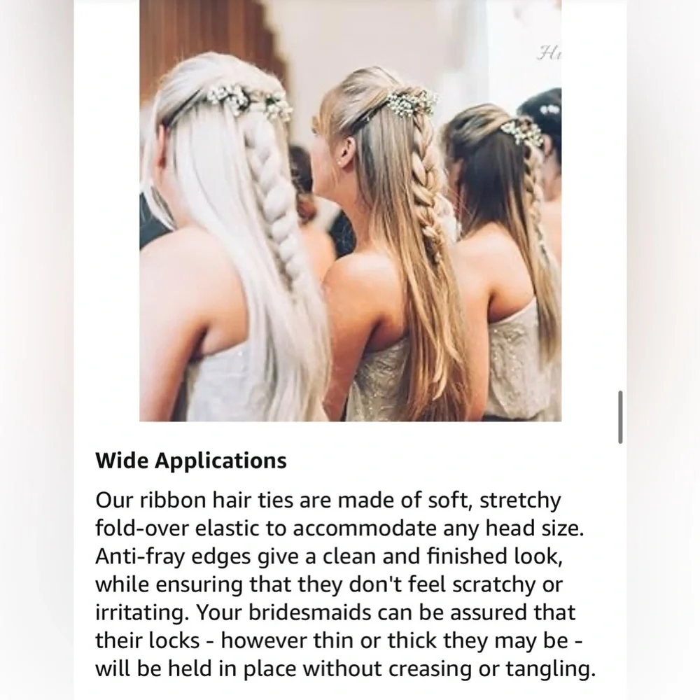 NEW Snogisa Hair Tie Set ‘To Have and to Hold Your Hair Back’ Bridesmaid
